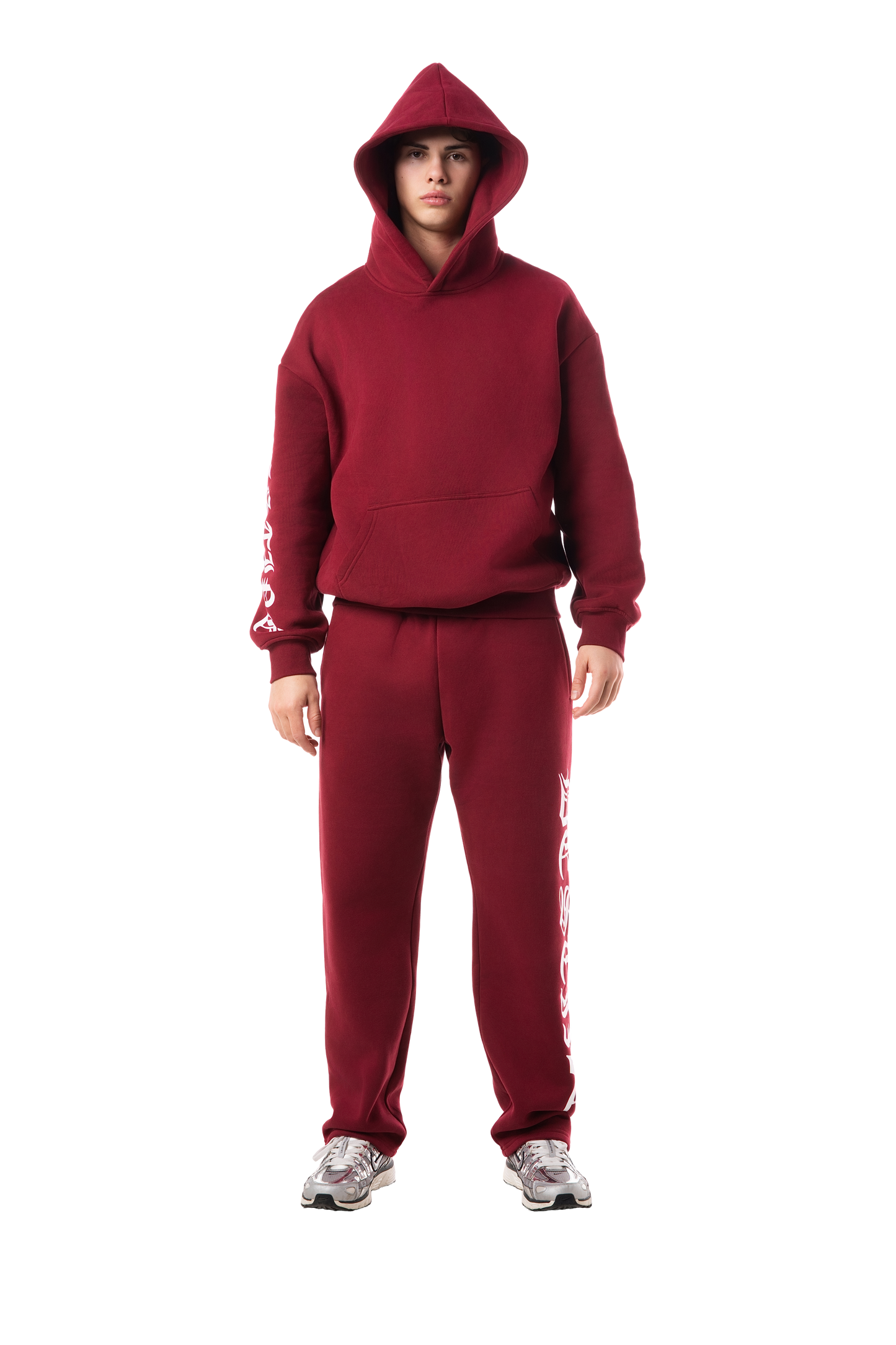 SUDADERA CON CAPUCHA ROJA CLOISTER